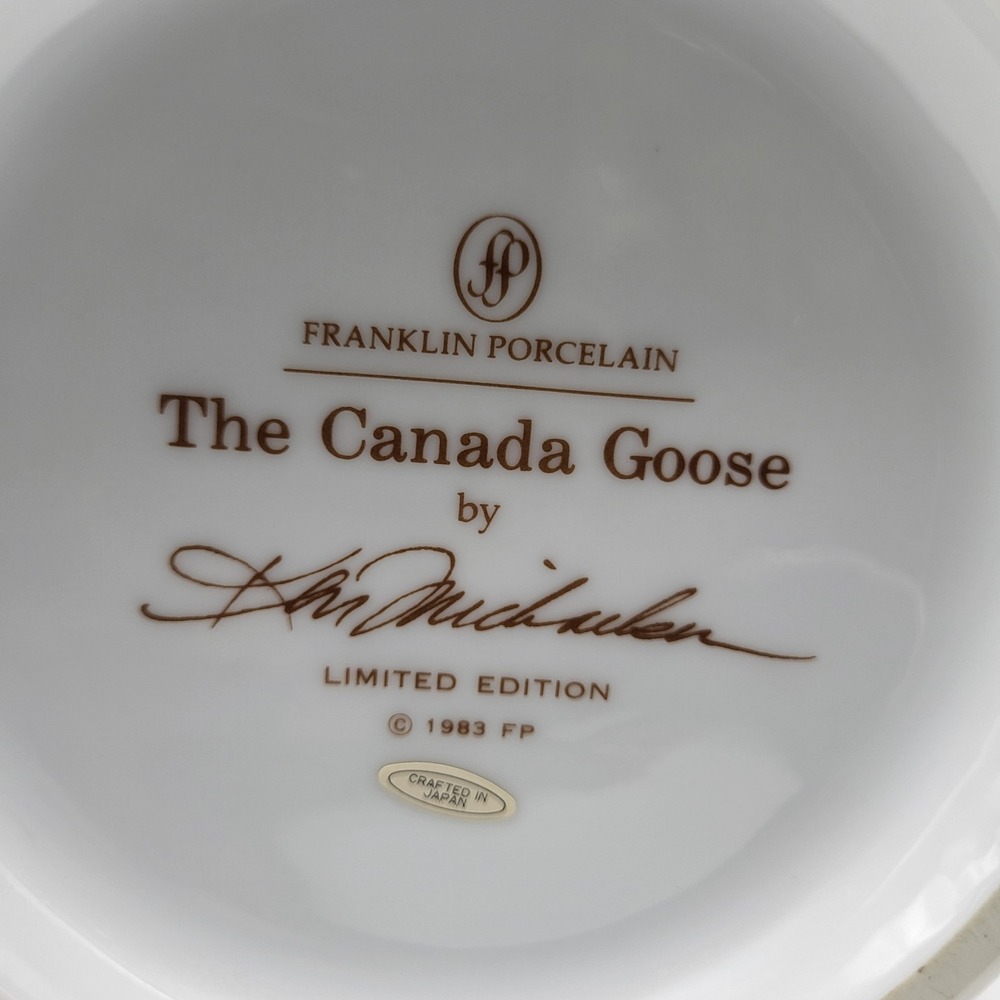 "Canada Goose" Stein By Ken Michaelsen 1983 Franklin Porcelain Limited Edition - Picture 8 of 10